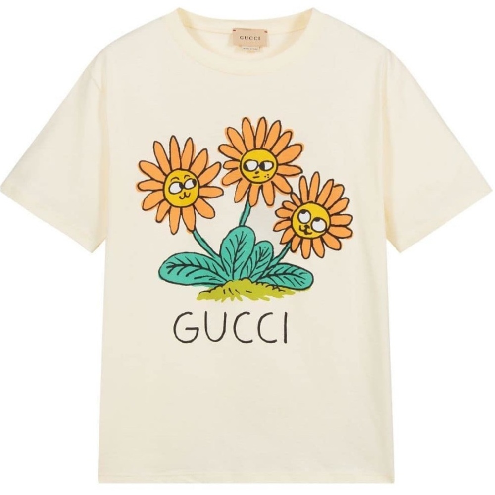 GUCCI Kids Cream Graphic T-Shirt